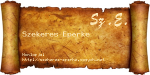 Szekeres Eperke névjegykártya